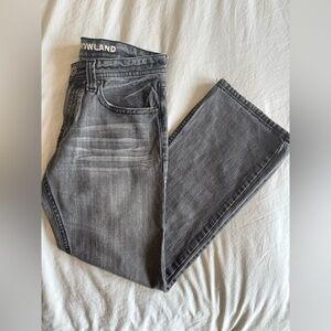 GUESS Jeans Rowland Distressed Men's Charcoal Straight Jeans